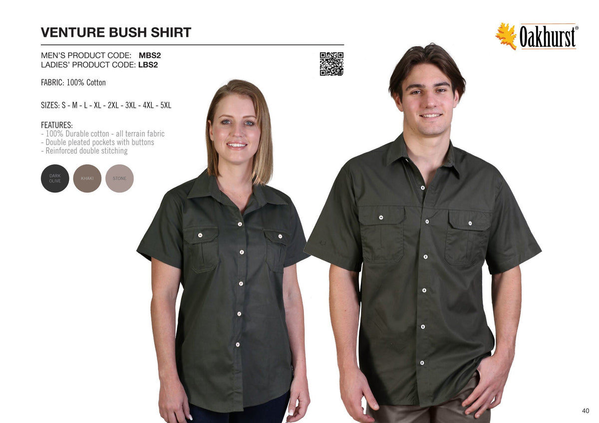 Ladies' Venture Bush Shirt - Stone - While Stocks Last