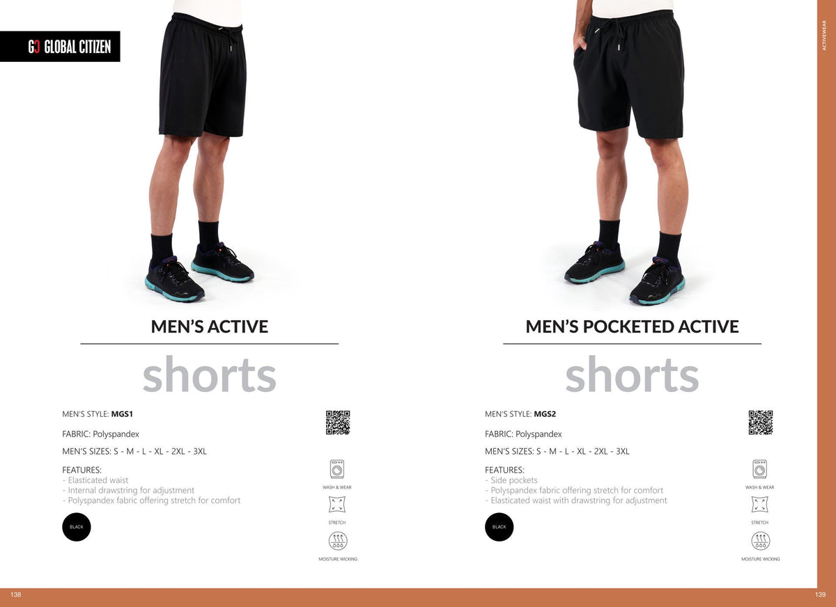 Men's Pocketed Active Shorts