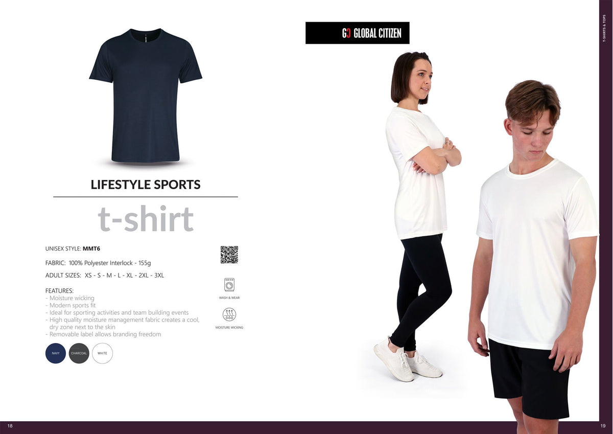 Unisex Lifestyle Sports T - Shirt - Navy