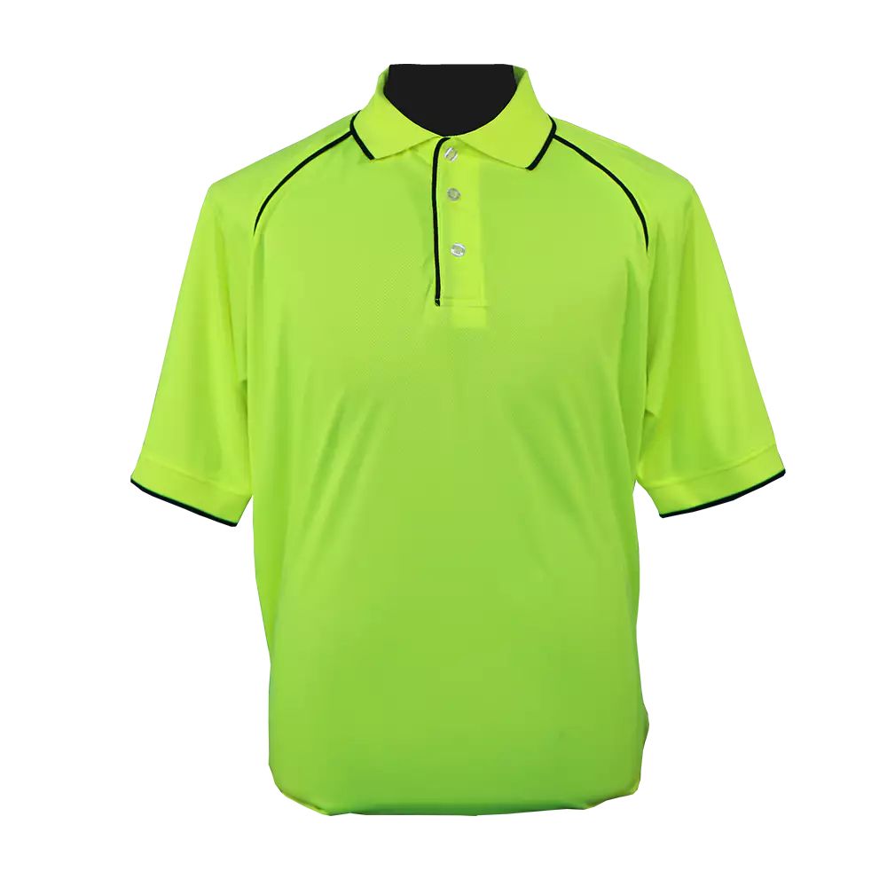 Lime Hiviz Golf Shirt 140g Mircomesh