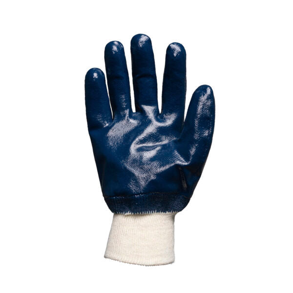 Tru Touch Blue Nitrile Heavy Duty Knit Wrist Gloves Size XL/10