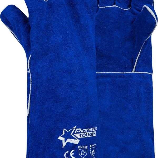 Pioneer Tough Blue Lined Welding Glove A Grade 45Cm