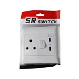 United Electrical Switch Socket PVC 4X4 Single With 2Xusb (Swzsss - Usb)