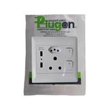 United Electrical Switch Socket PVC 4X4 Double With 2Xusbxeuro (Swsds - Usb)