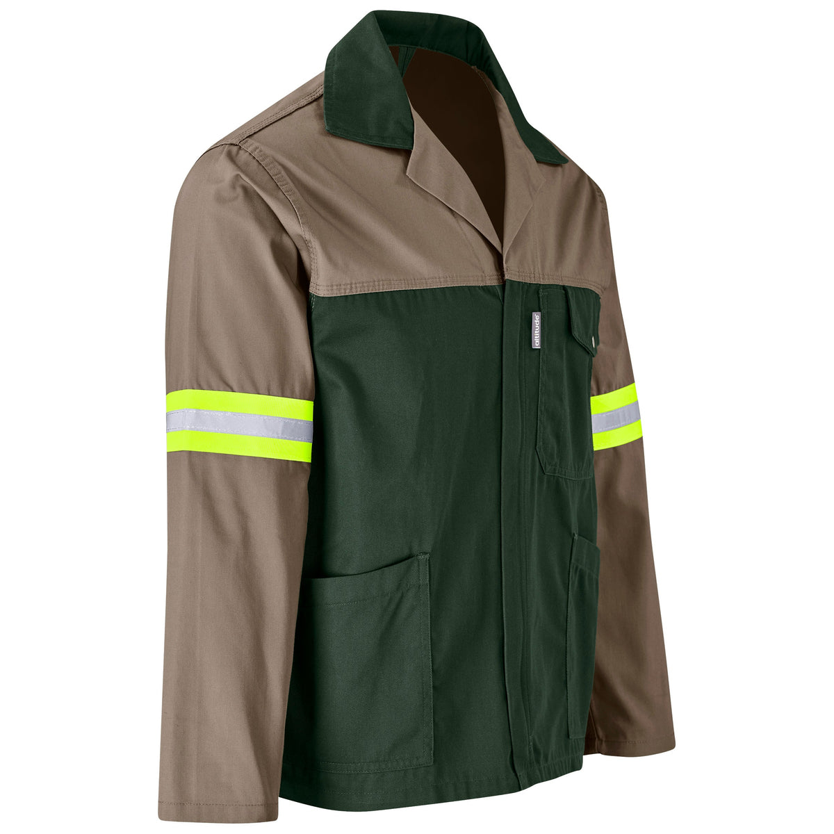 Site Premium Two - Tone Poly Cotton Jacket - Reflective Arms & Back