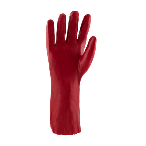 Tru Touch Red PVC Medium Weight Elbow Gloves
