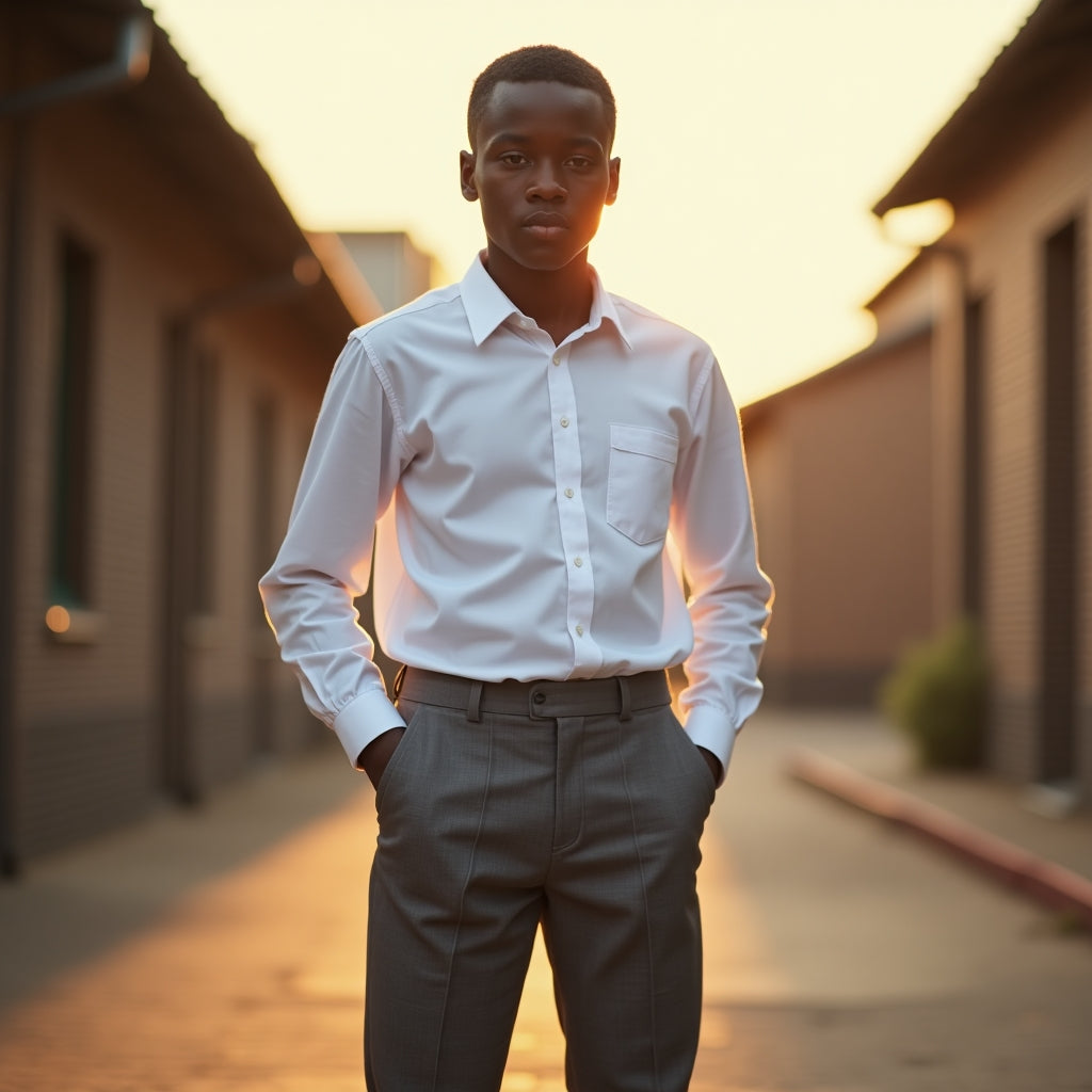 Uniform Shop White Long Sleeve School Shirt 2