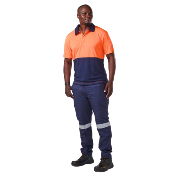 Dromex Orange/Navy Blue Hi - Viz Dry Tech Golfer
