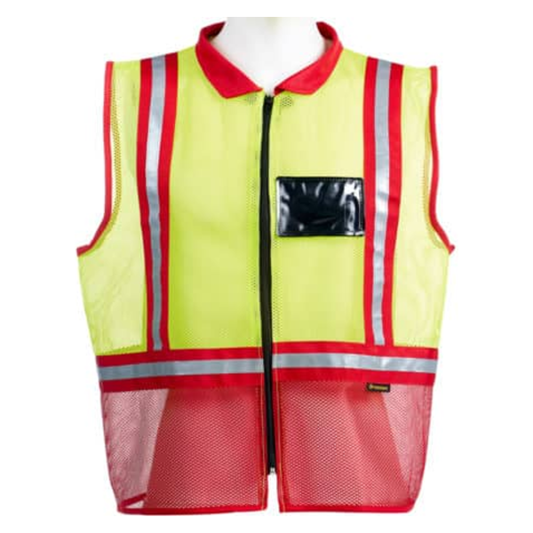 Dromex 2 - Tone Yellow/Red Mesh Reflective Vest