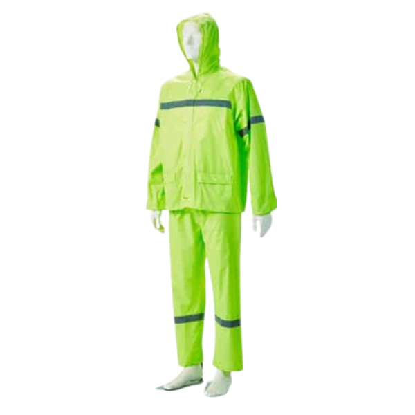 Dromex Lime Green Reflective Rubberised Rain Suit