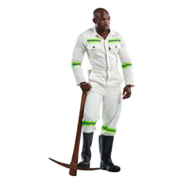 Dromex J54 Unbleached/White Reflective Mining Spec Boilersuit