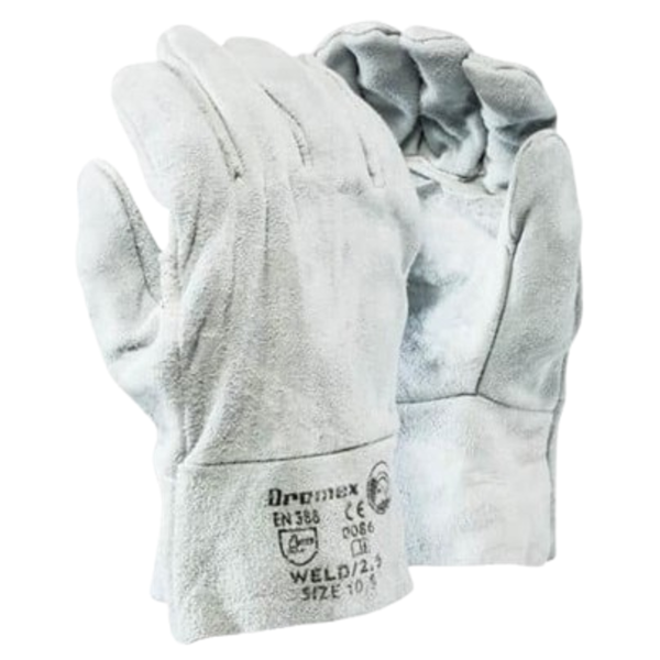 Dromex 2.5″ Chrome Leather DBL Palm Gloves