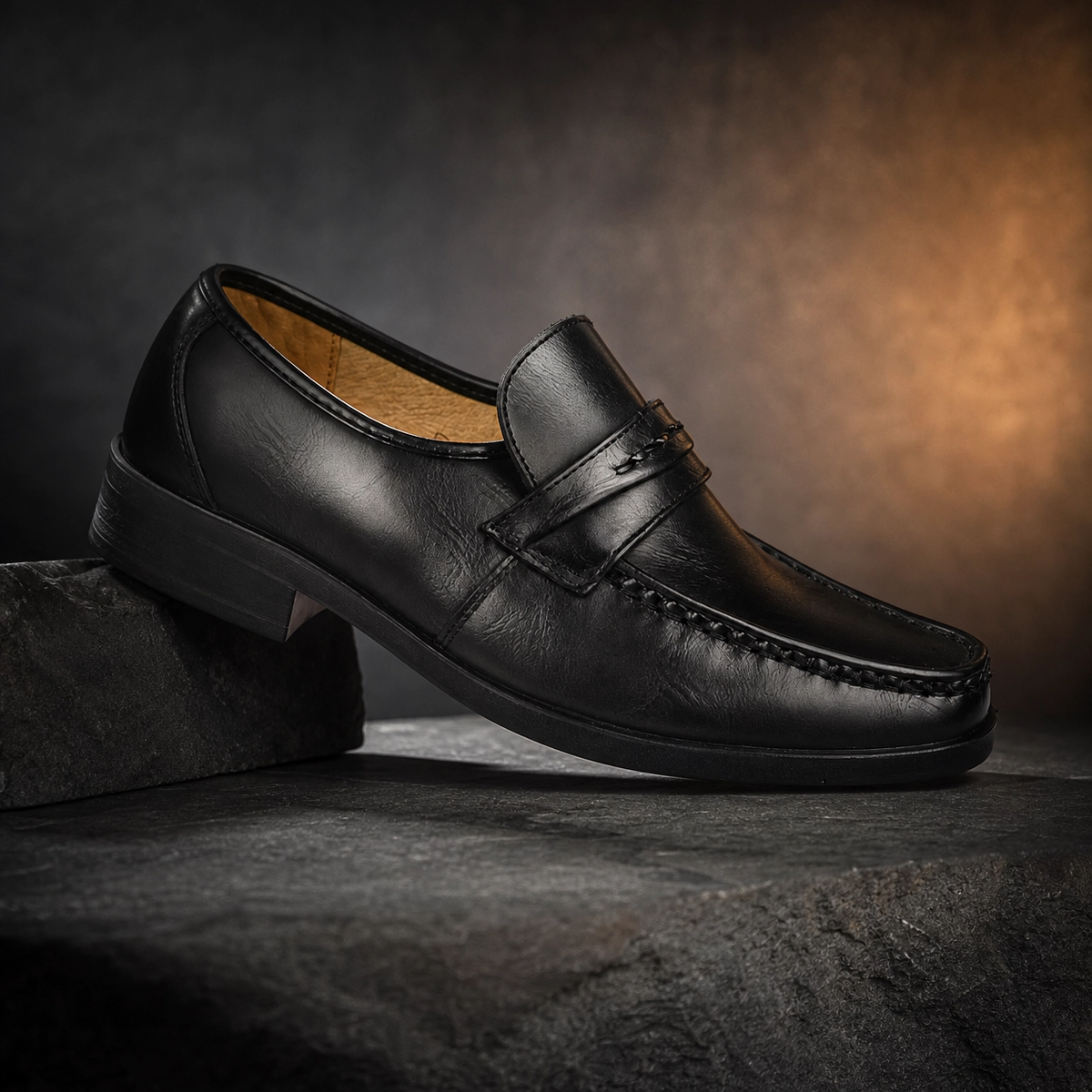 Professional Men's Black Uniform Shoes - All-Day Comfort