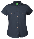 Homegrown Lady's Short Sleeve Shirt Navy