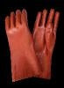 Brown PVC Abrasion Glove Open Cuff 35cm