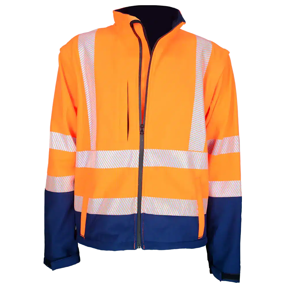 2 Tone Softshell Jacket With Zip - off Sleeve