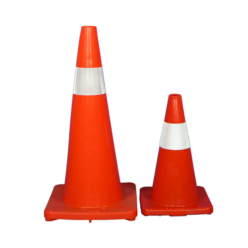 Pinnacle Soft Orange PVC Traffic Cone With Reflective Tape