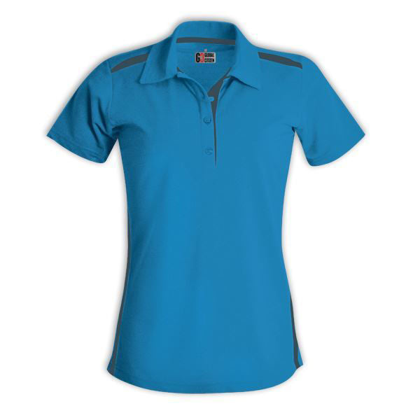 Ladies' Vector Polo - Cyan/Graphite - End Of Range