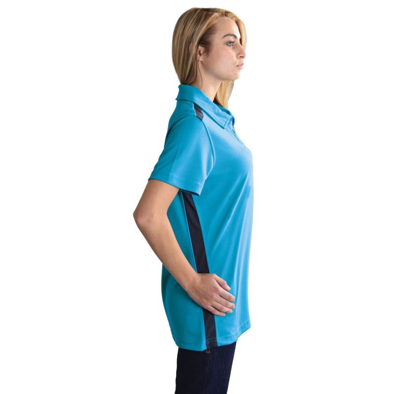 Ladies' Vector Polo - Cyan/Graphite - End Of Range