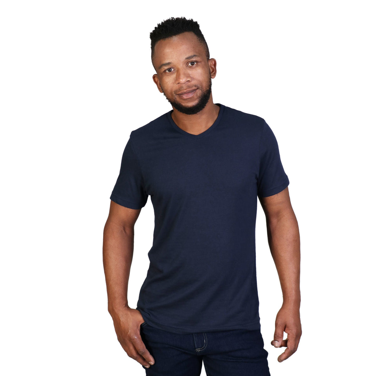 160G Heavyweight Lifestyle V - Neck T - Shirt