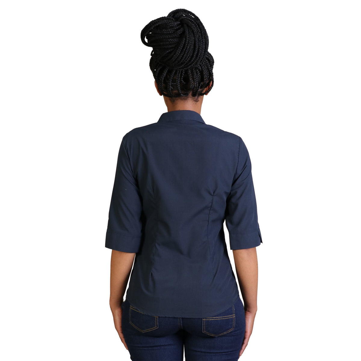 Ladies' Icon Woven Shirt - Navy - While Stock Last