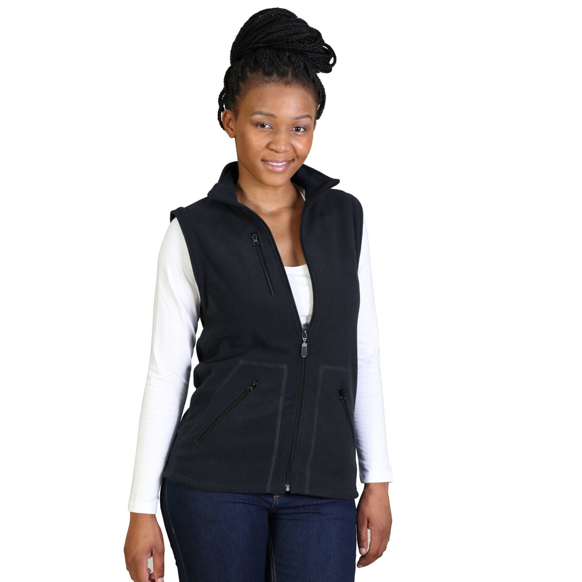 Ladies' Zip Off Sleeve Polar Fleece