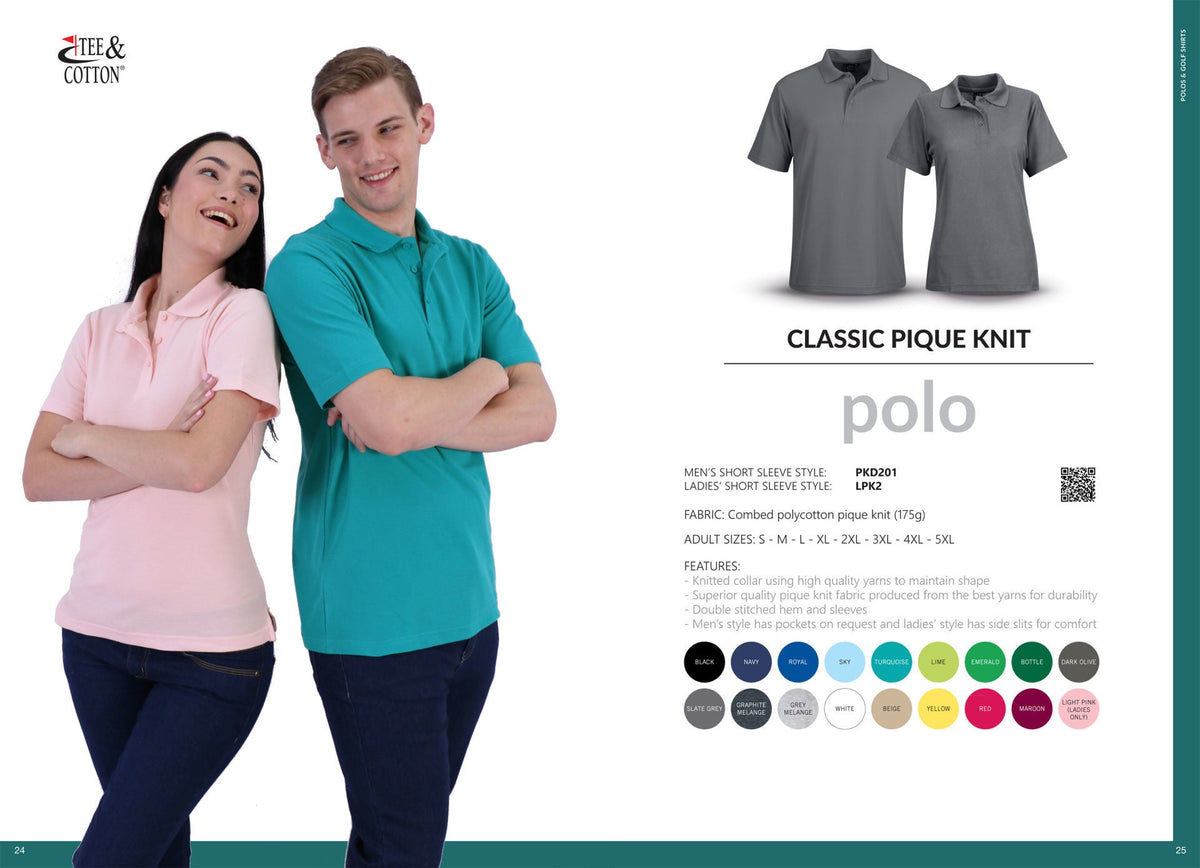 175g Ladies' Classic Pique Knit Polo