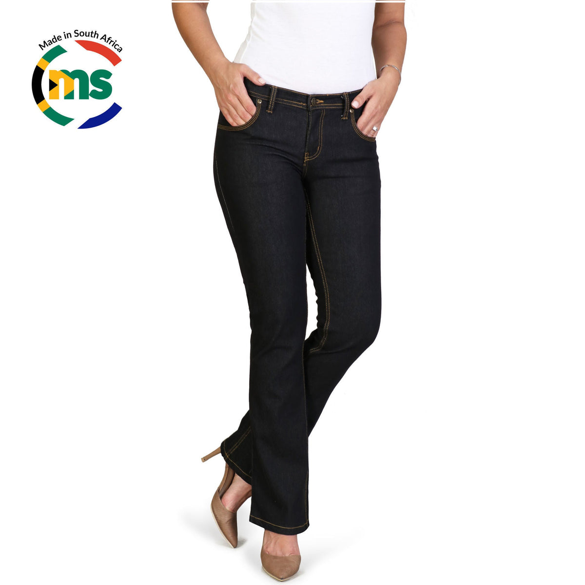 Ladies' Stretch Denim Jeans - 5 Pocket - End Of Range