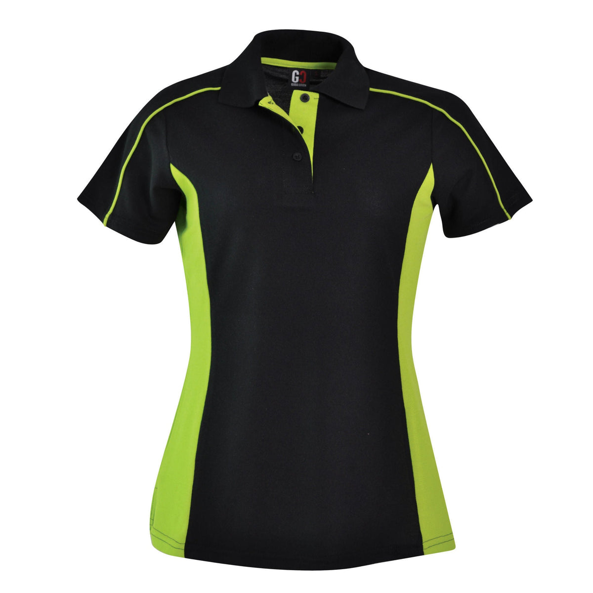 Ladies' Stratus Polo - Black / Lime - End Of Range