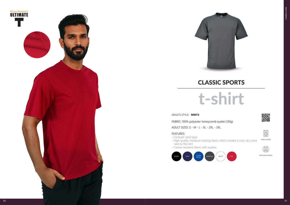 Classic Sports T - Shirt - Orange - End Of Range