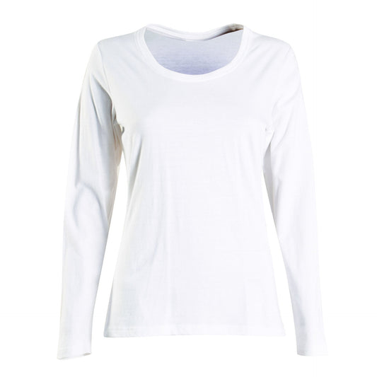 Ladies' 150g Fashion Fit T - Shirt - long sleeve - White - End Of Range