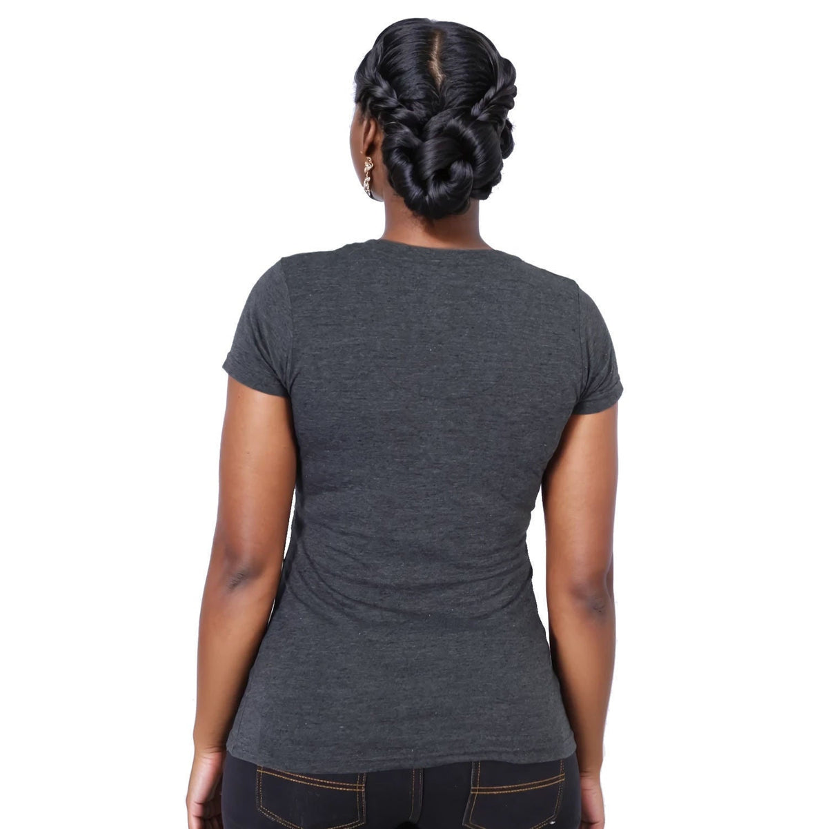 Ladies' 150g Fashion Fit T - Shirt - Graphite Melange - End Of Range