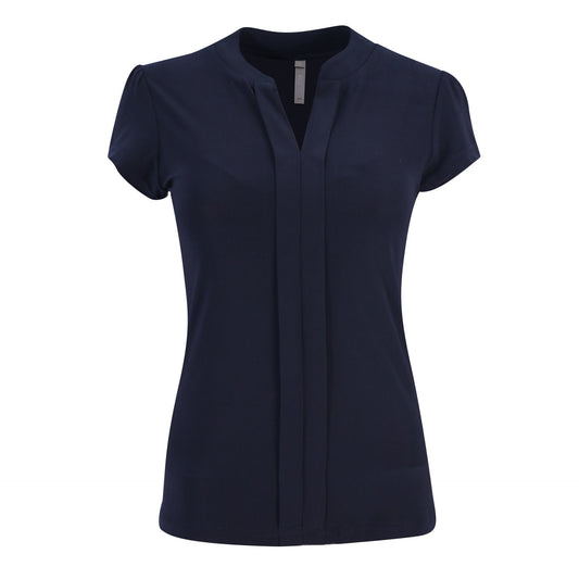 Emma Blouse - Short Sleeve - Navy - End Of Range