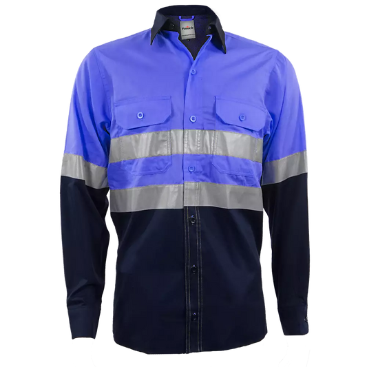 Navy / Royal Blue Reflective Mining Shirt