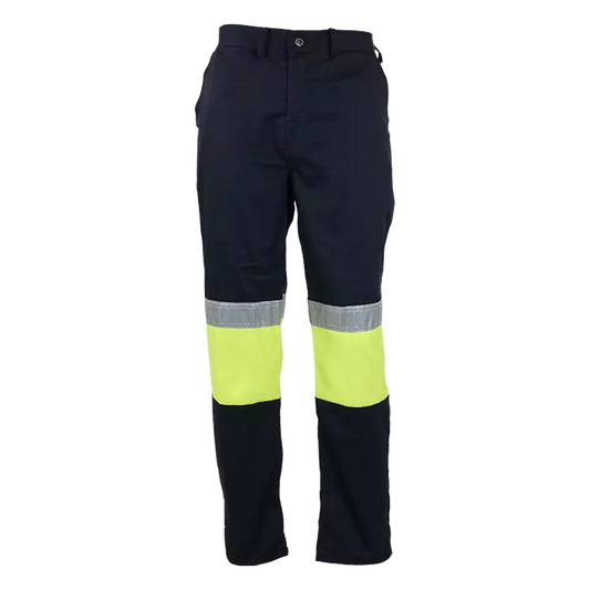 Navy / Lime Reflective Working Trouser