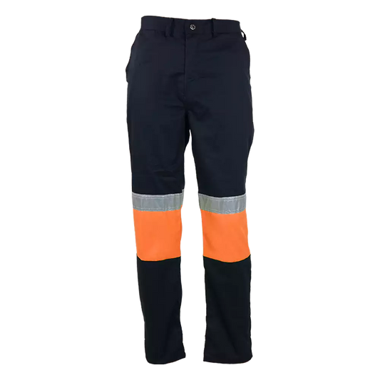 Navy / Orange Reflective Working Trouser