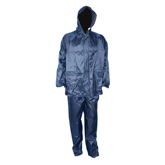 PVC Rubberised Rain Suit Navy