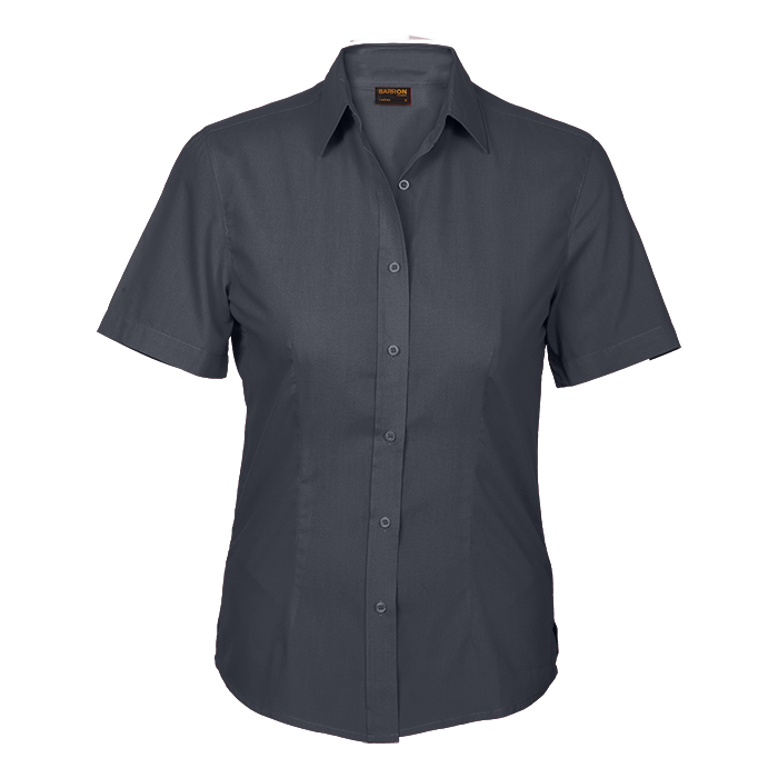 Basic Poly Cotton Blouse Short Sleeve Ladies