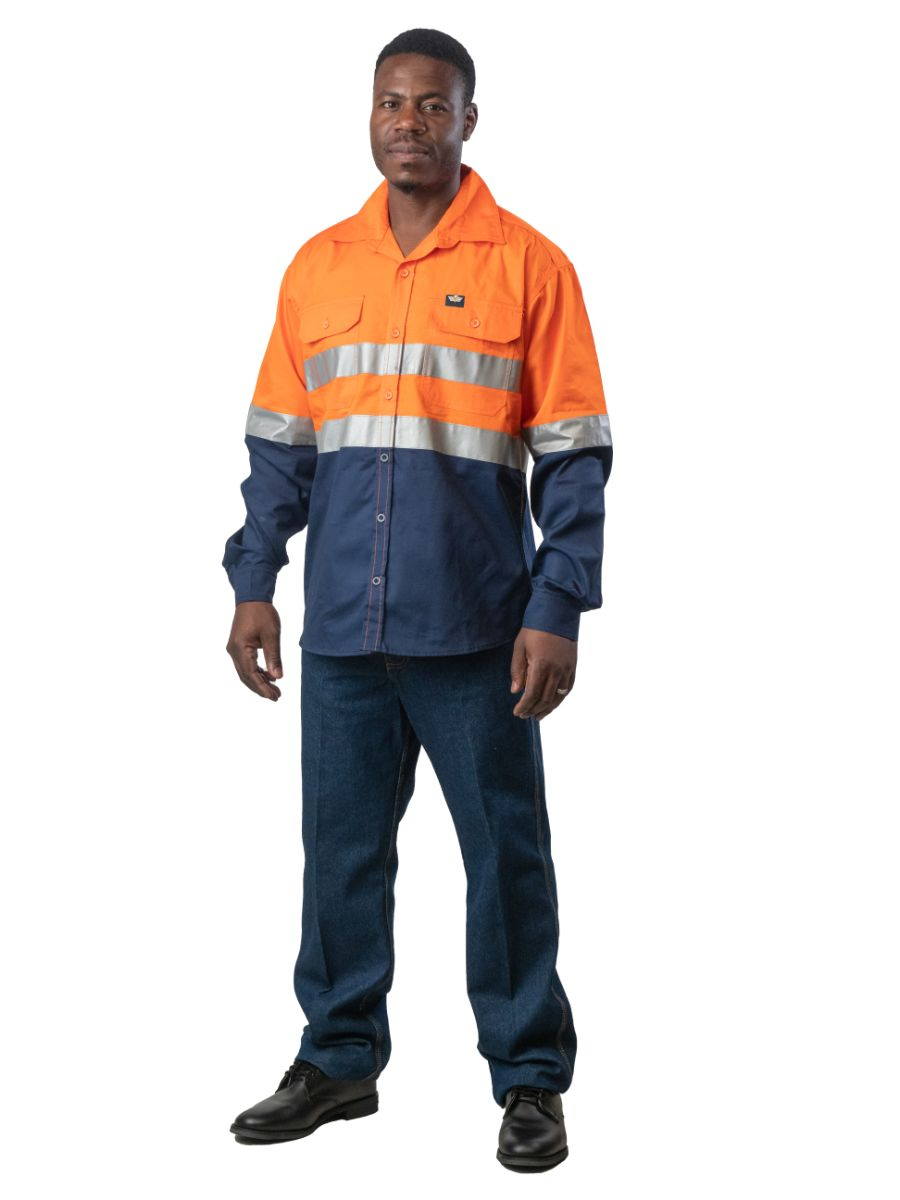 Hi Viz 100% Cotton Vented Workshirt