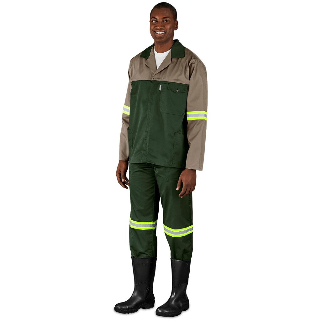 Site Premium Two - Tone Polycotton Jacket - Reflective Arms - Yellow Tape