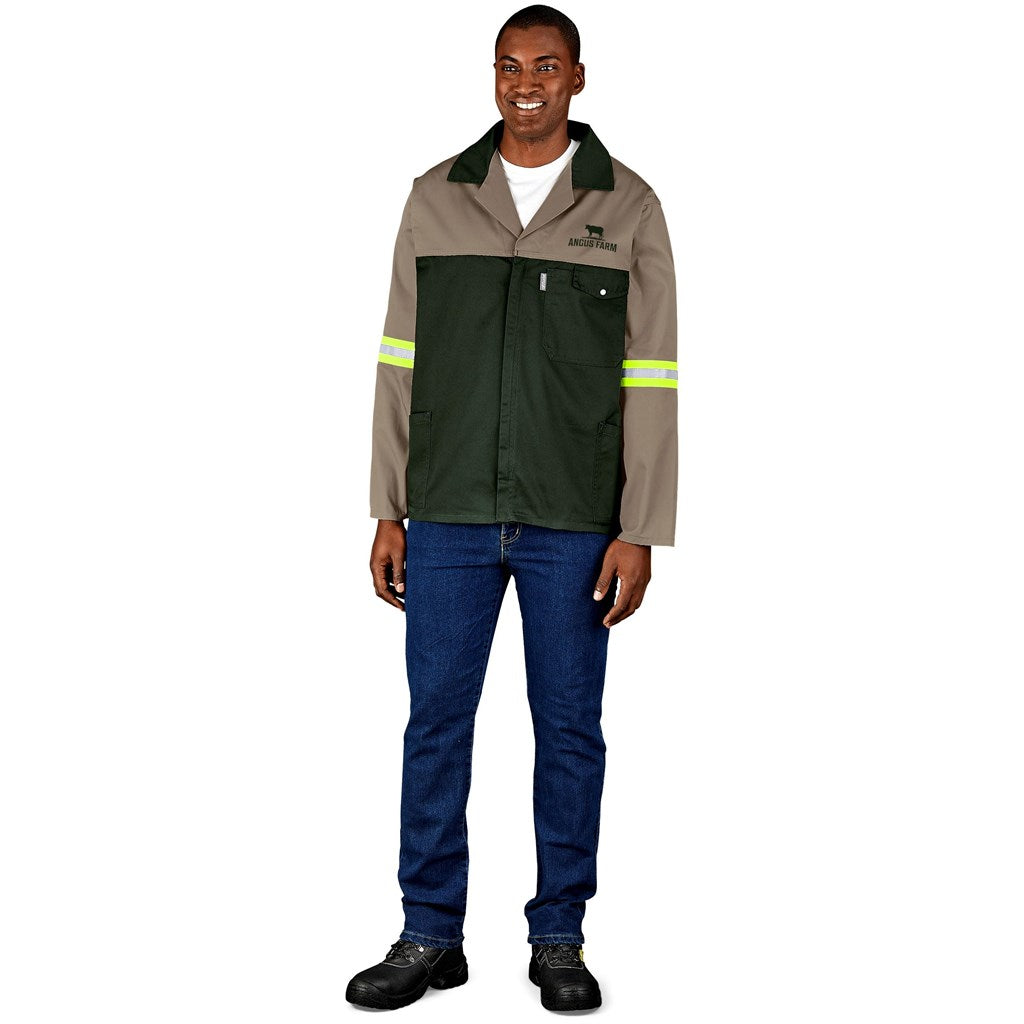 Site Premium Two - Tone Polycotton Jacket - Reflective Arms - Yellow Tape