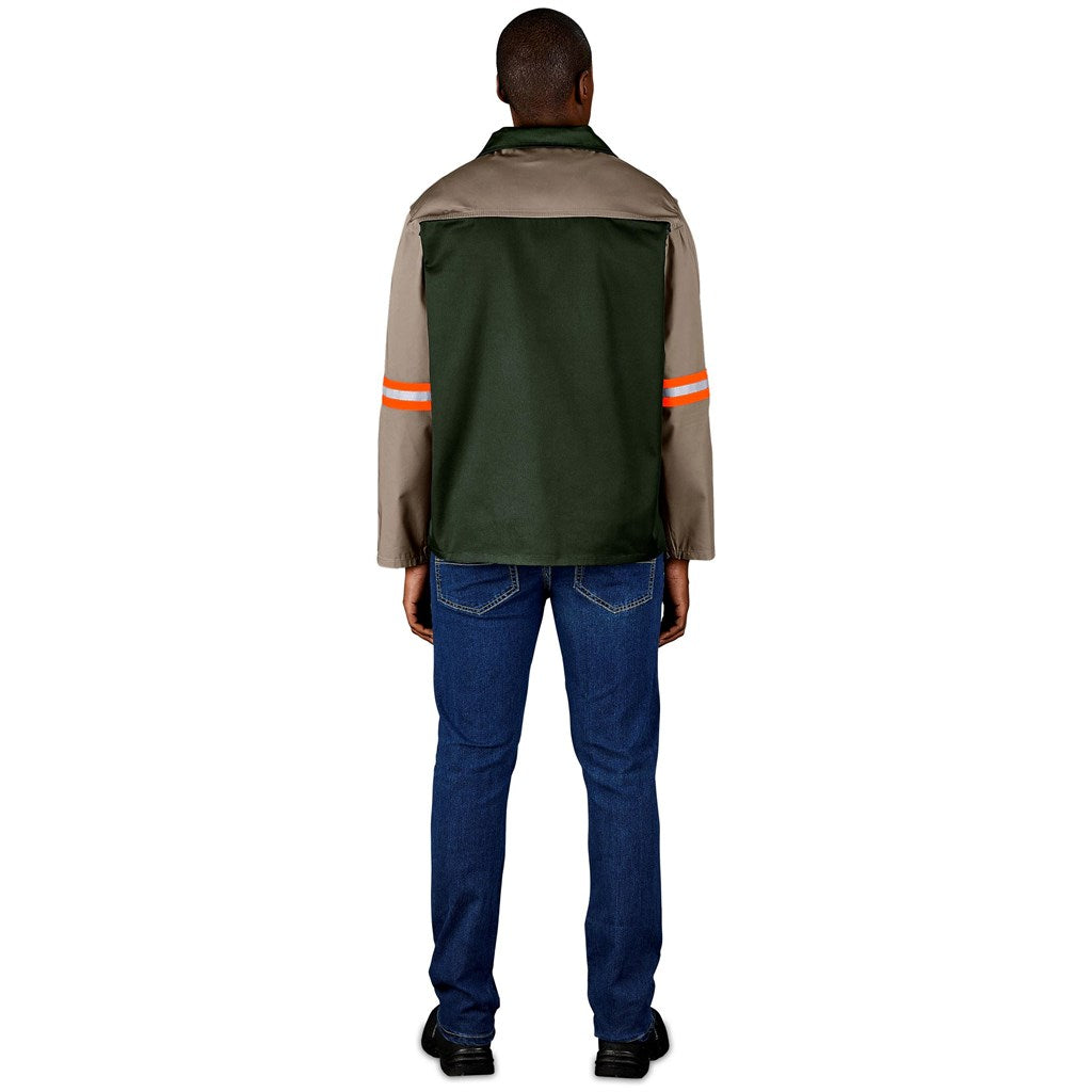 Site Premium Two - Tone Polycotton Jacket - Reflective Arms - Orange Tape
