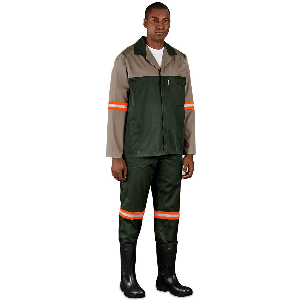 Site Premium Two - Tone Polycotton Jacket - Reflective Arms - Orange Tape
