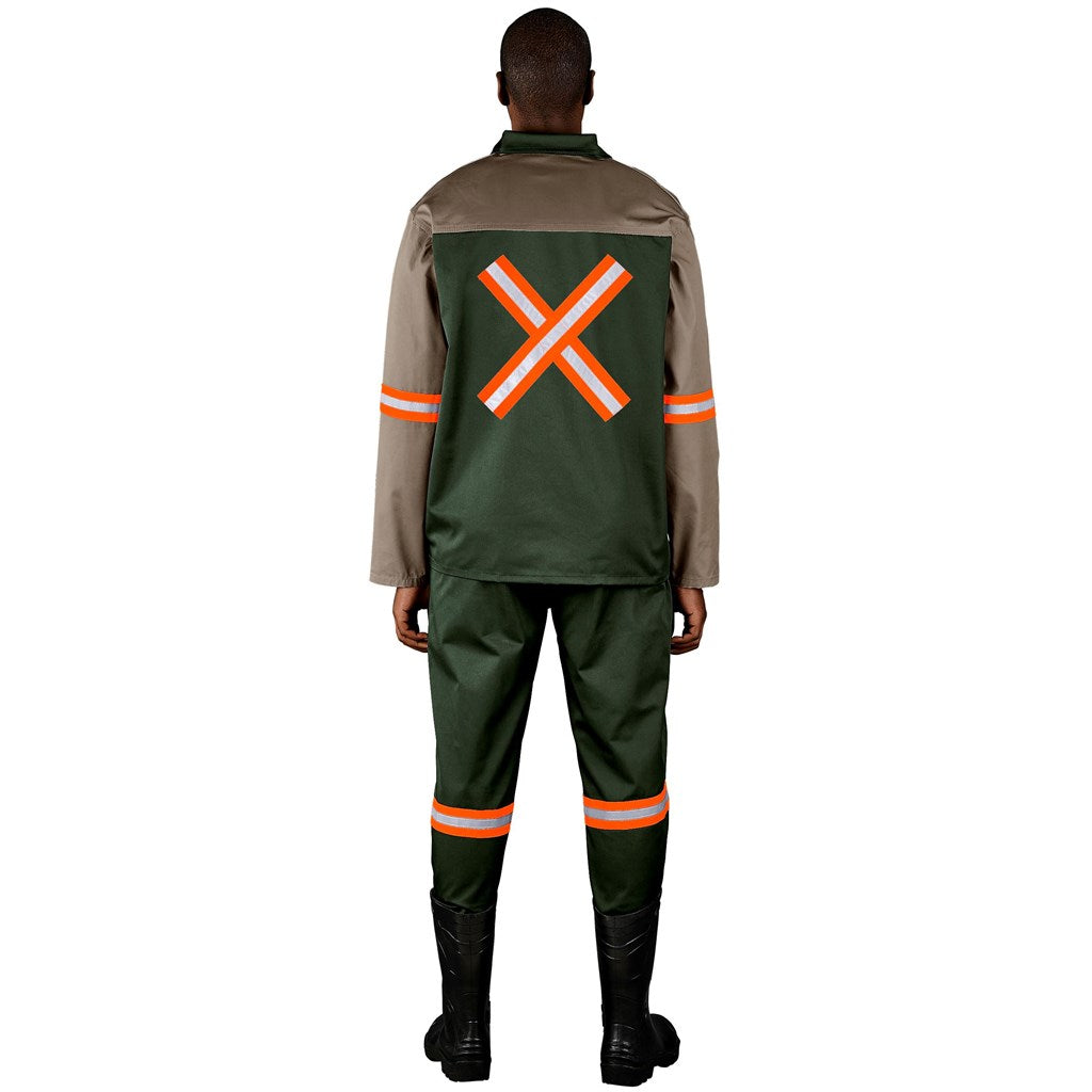 Site Premium Two - Tone Polycotton Jacket - Reflective Arms & Back - Orange Tape
