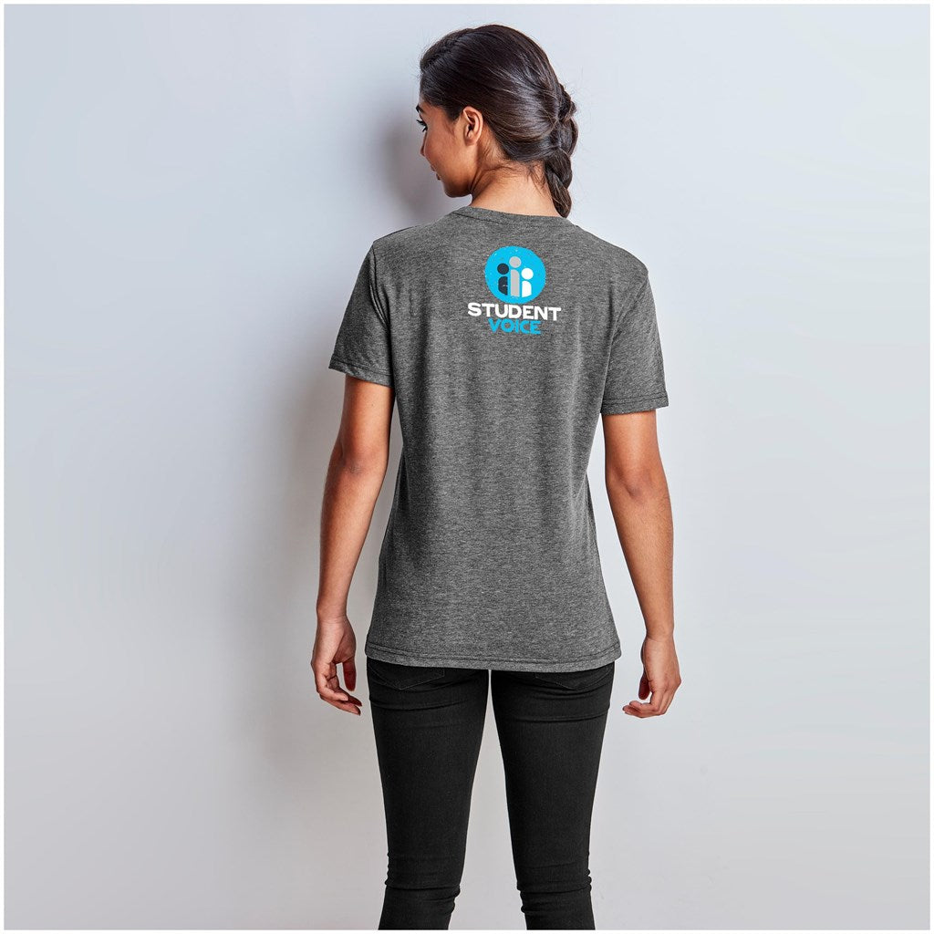 Ladies Michigan Melange V - Neck T - Shirt