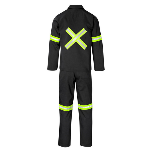 Trade Polycotton Conti Suit - Reflective Arms, Legs & Back - Yellow Tape