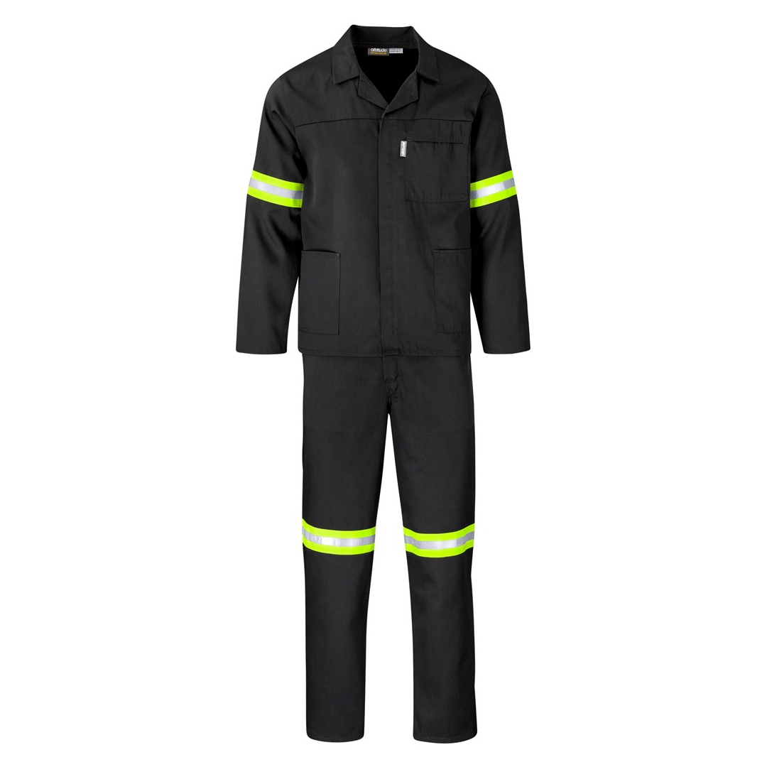 Trade Polycotton Conti Suit - Reflective Arms & Legs - Yellow Tape