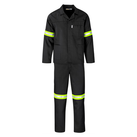 Trade Polycotton Conti Suit - Reflective Arms & Legs - Yellow Tape