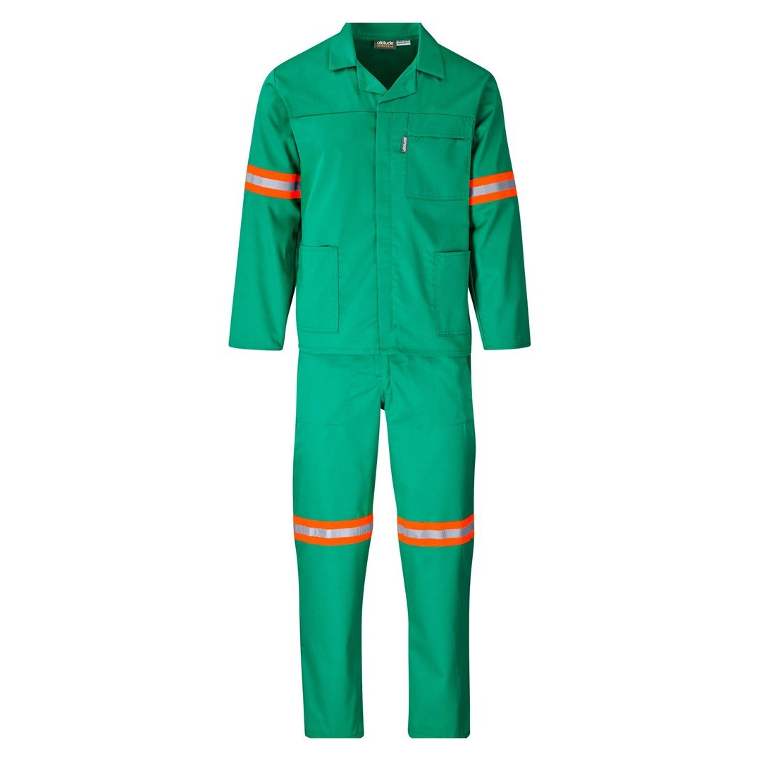 Trade Polycotton Conti Suit - Reflective Arms & Legs - Orange Tape