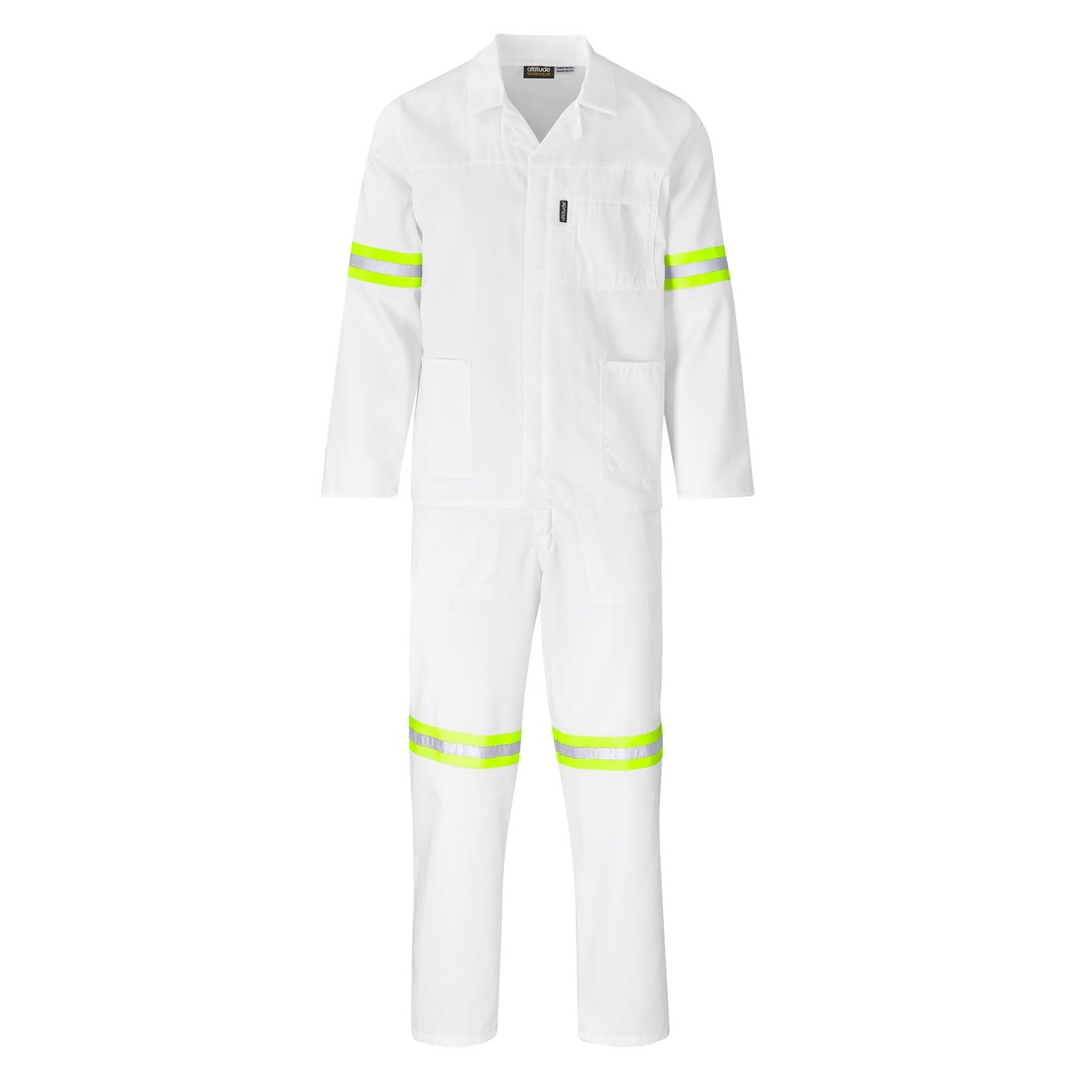 Trade Polycotton Conti Suit - Reflective Arms & Legs - Yellow Tape